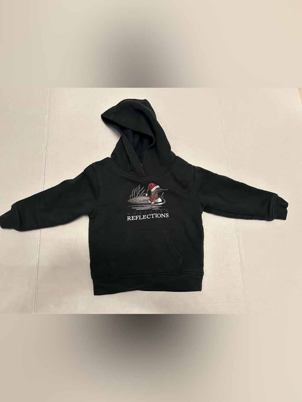 Northern Reflections Black Kids Hooded Sweatshirt